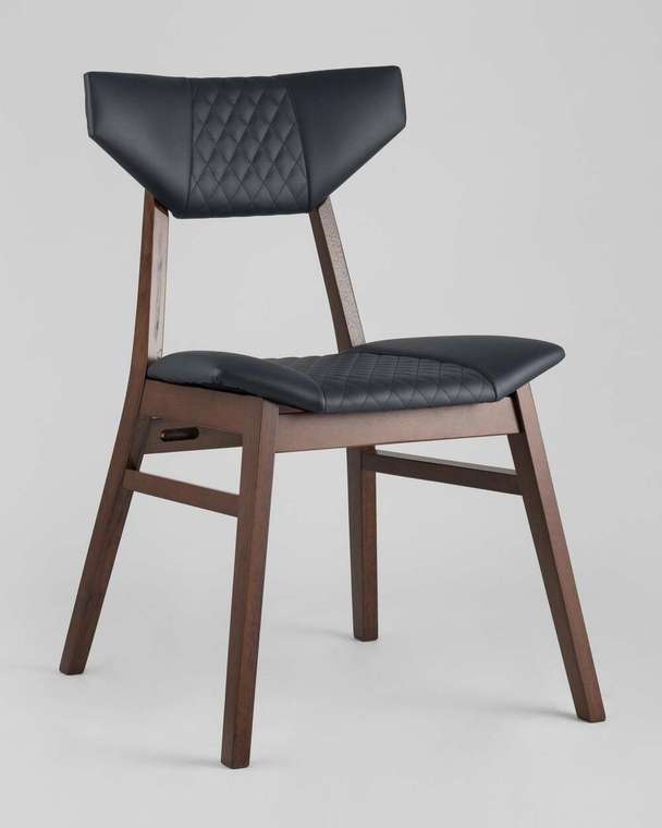 Набор из четырех стульев Tor сине-коричневого цвета