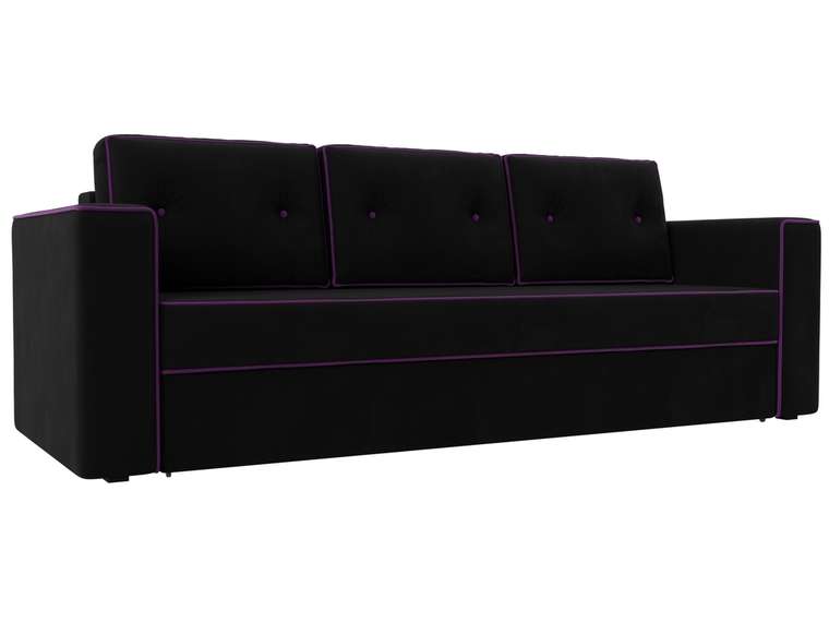 Прямой диван-кровать Принстонн черного цвета