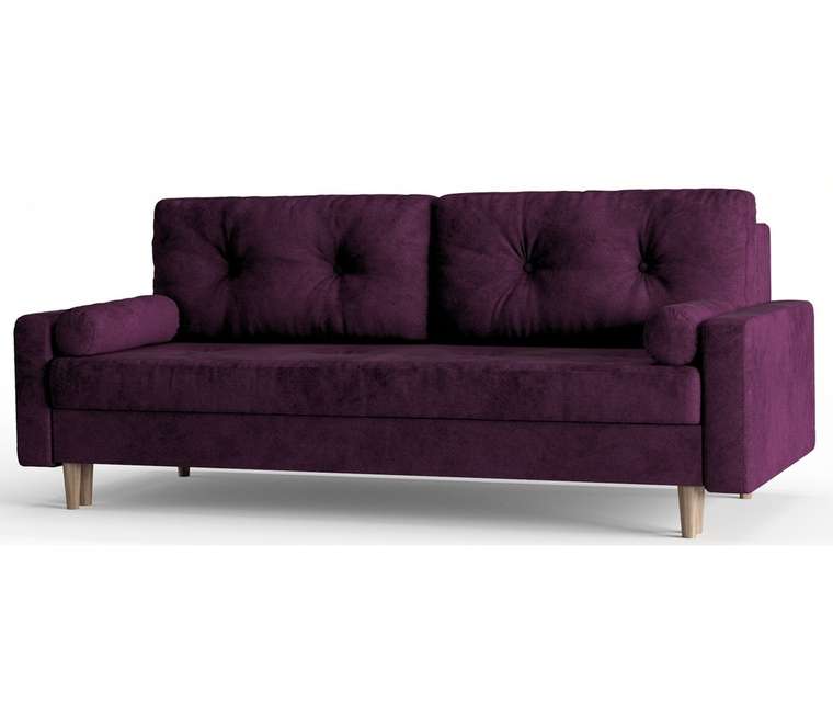 Диван-кровать из велюра Basel фиолетового цвета