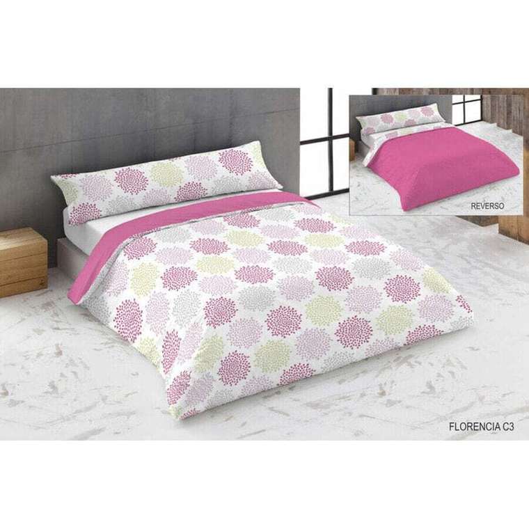 Комплект чехлов для одеяла Hosteline FLORENCIA Pink 180 кровать 3 Предметы