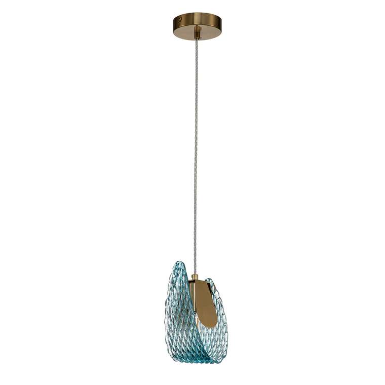 Подвесной светильник Fless бронзово-голубого цвета