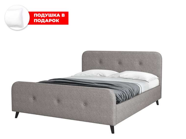 Кровать Raguza 180х200 серого цвета с подъемным механизмом