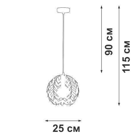 Подвесной светильник V1869-0/1S (металл, цвет белый)