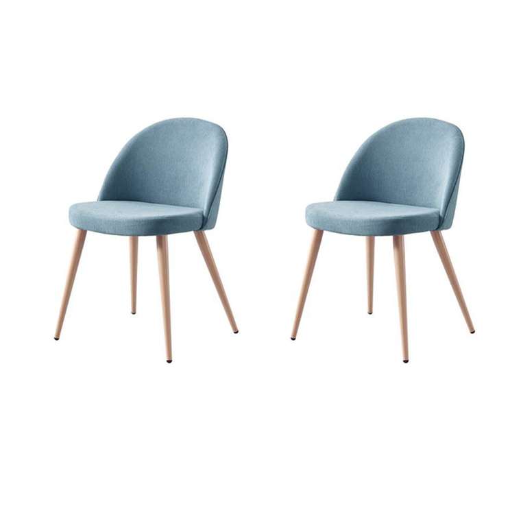 Набор из двух голубых стульев Томас с мягким сидением