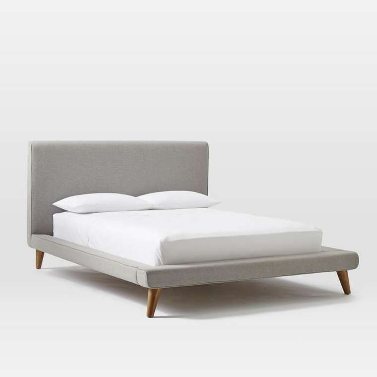 Кровать Mod Collection 160х200 светло-серого цвета