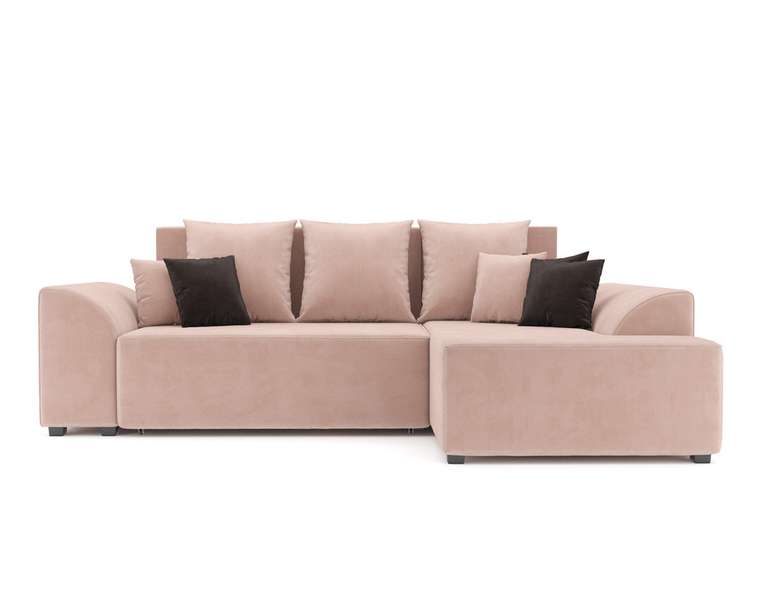 Угловой диван-кровать Каскад бежевого цвета правый угол