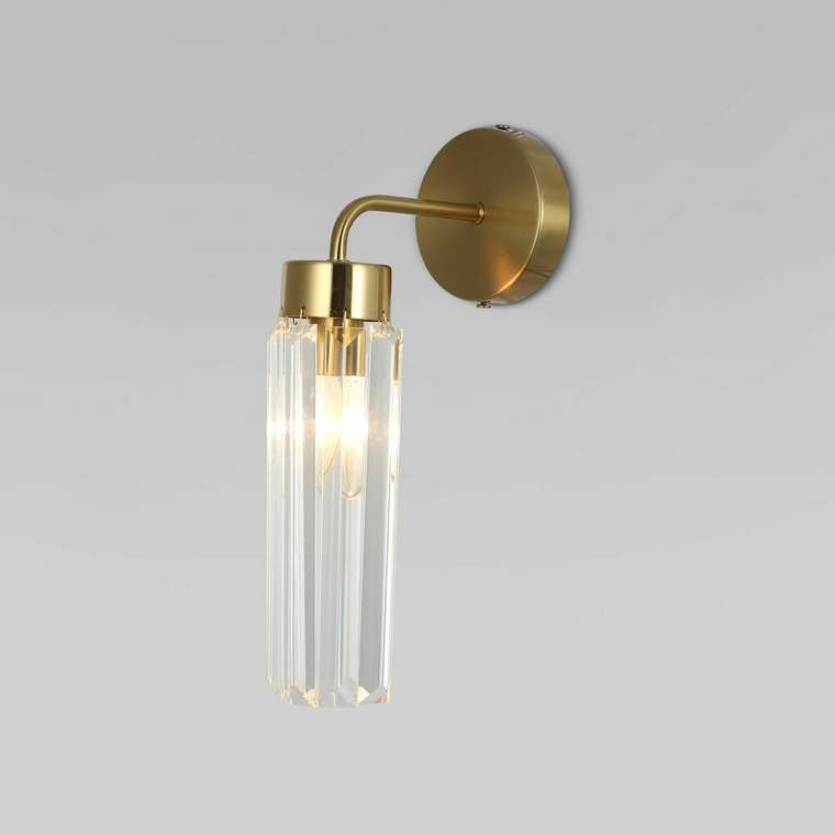 Настенный светильник со стеклянным плафоном 60163/1 латунь Gilian