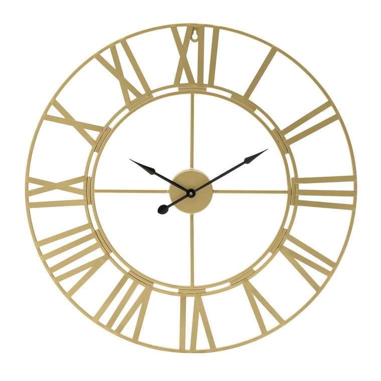 Часы настенные золотого цвета