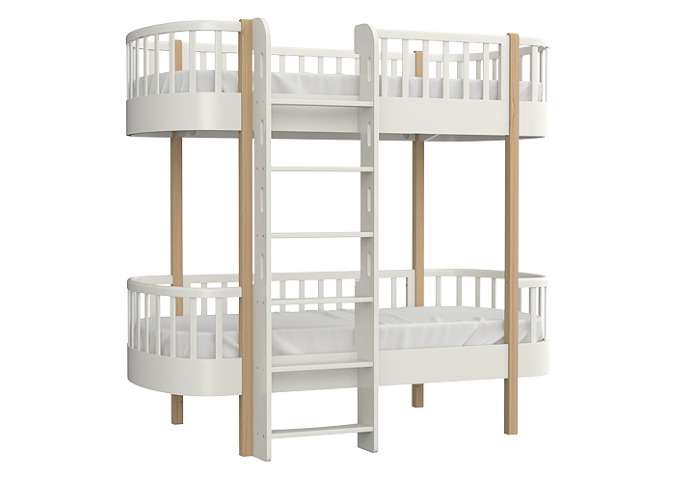 Двухъярусная кровать Classic 85х185 молочного цвета