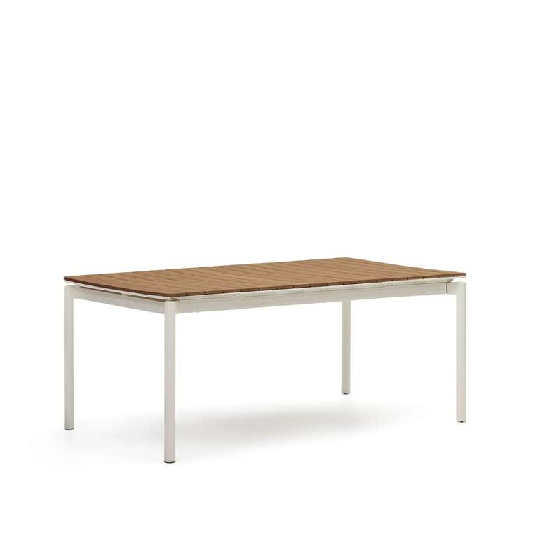 Раздвижной обеденный стол Canyelles 180 коричнево-белого цвета