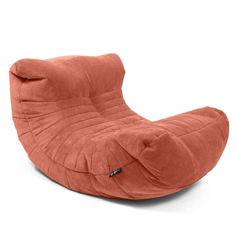 Бескаркасное кресло Кокон оранжевого цвета