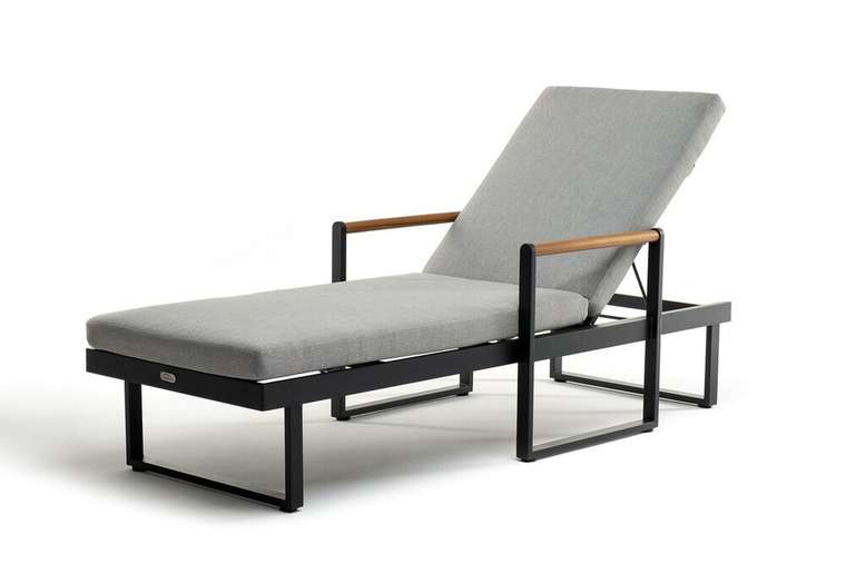 Шезлонг Maya серо-графитового цвета
