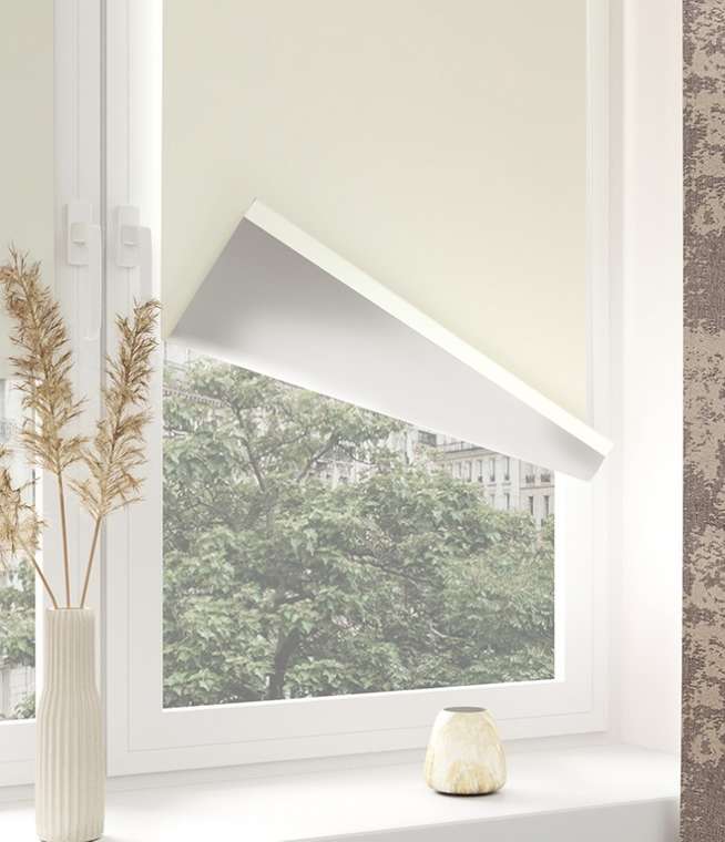 мини ролета Блэкаут сильвер 66х175 ваниль