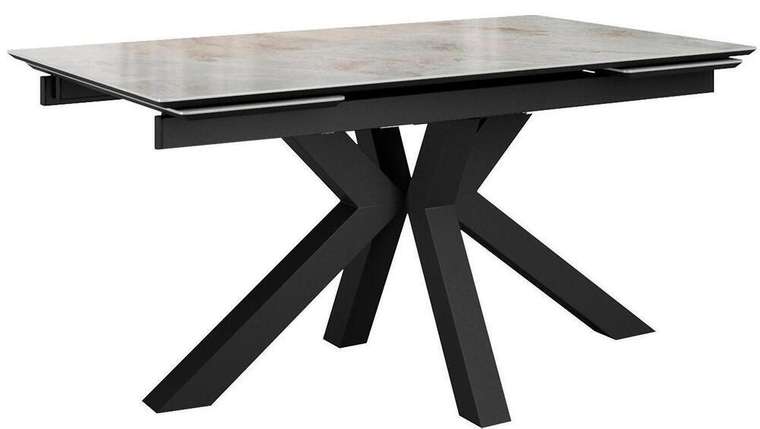 Раздвижной обеденный стол DikLine SFE160 серо-черного цвета