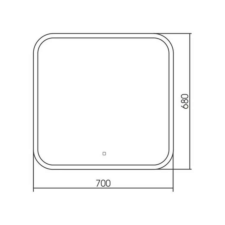 Зеркало Silver Mirrors Стив 700х680 (сенсорный выключатель)