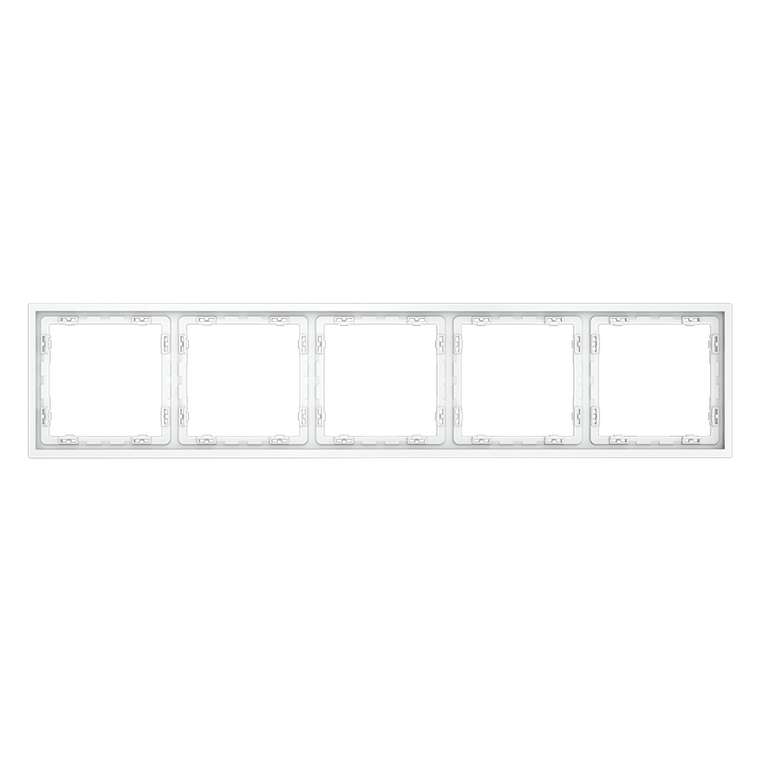 Рамка пластиковая VOLTUM S70 на 5 постов, (белый матовый)