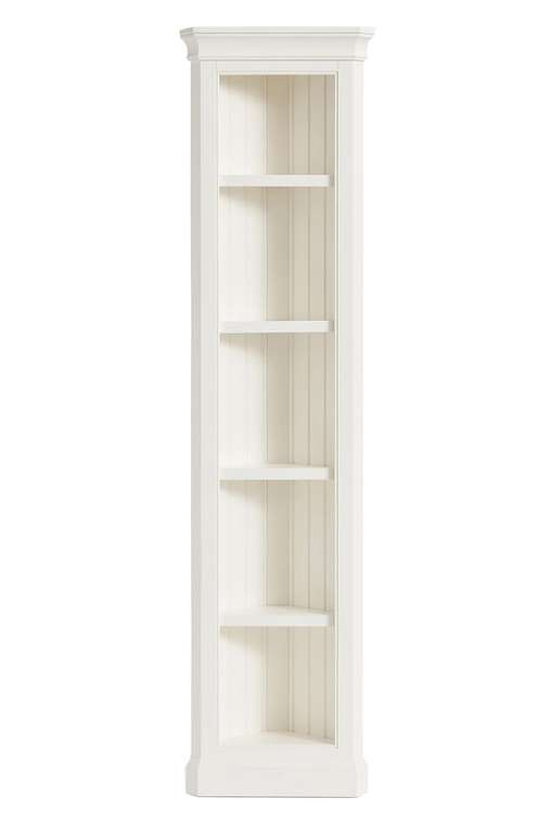 Угловой книжный шкаф Ривьера белого цвета