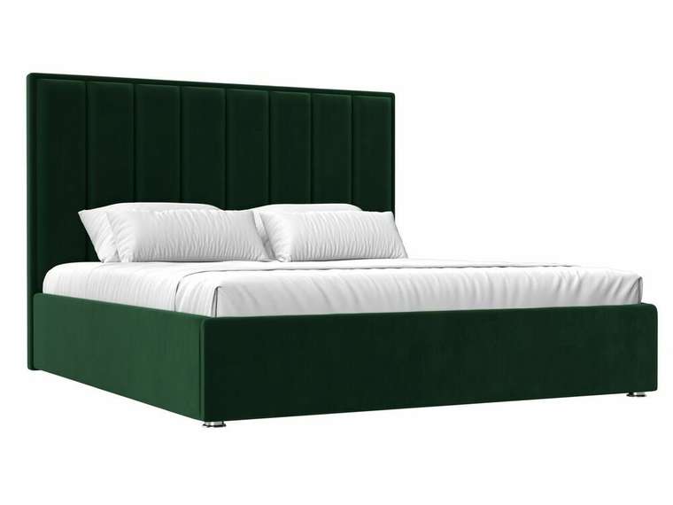 Кровать Афродита 200х200 зеленого цвета с подъемным механизмом
