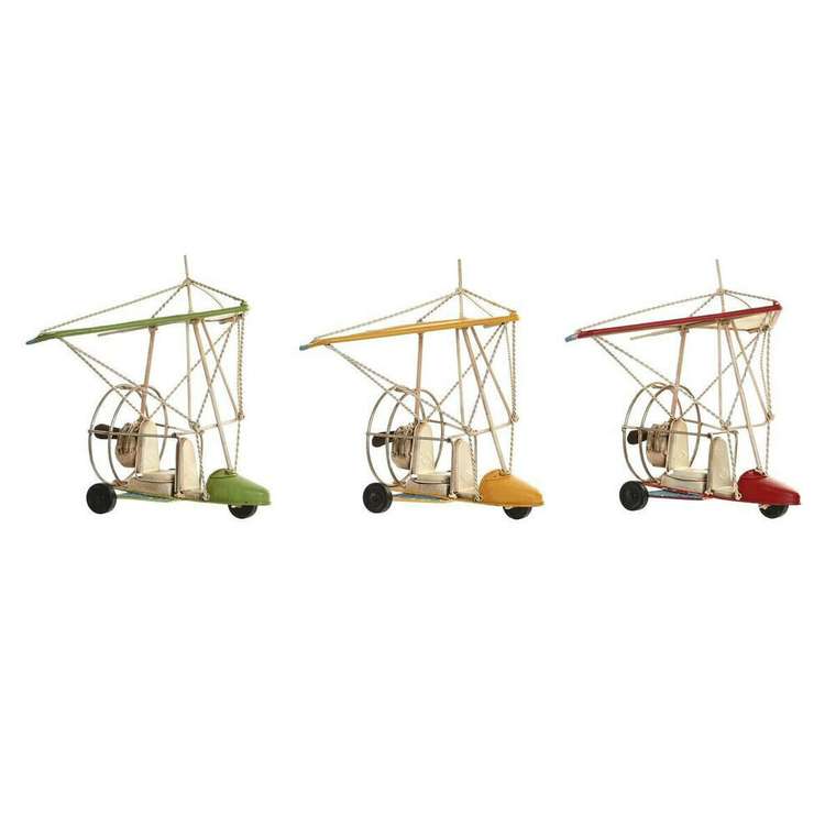 Декоративная фигура DKD Home Decor Жёлтый Красный Зеленый Vintage 32 x 18,5 x 25 cm (3 Предметы)