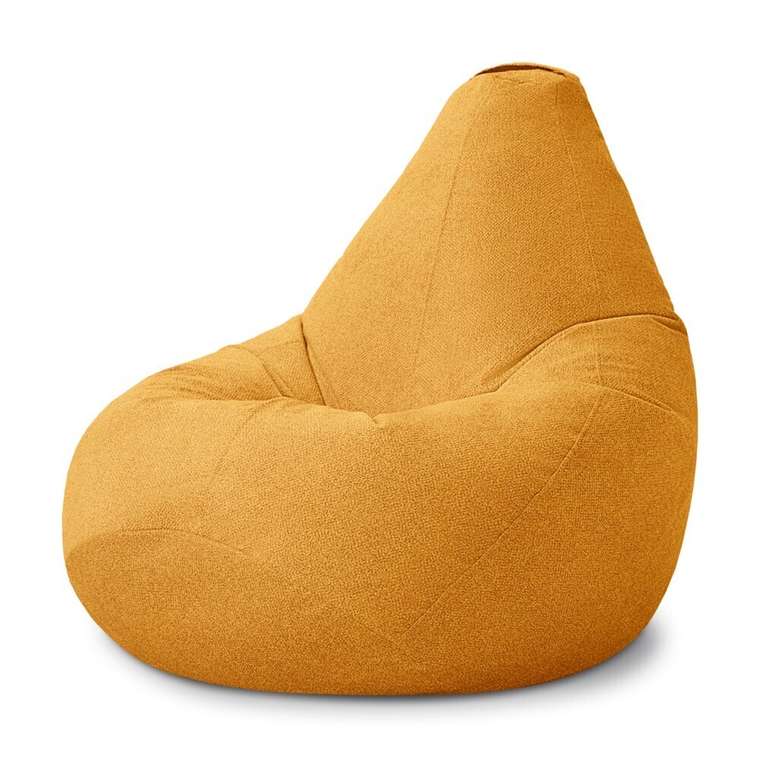 Кресло-мешок груша XXXXL-Комфорт горчичного цвета