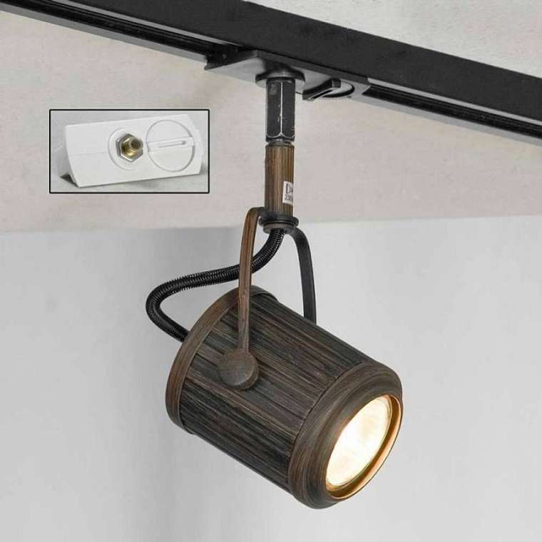 Трековый светильник однофазный 220V Lights Lussole Loft Clifton LSP-9131-TAW