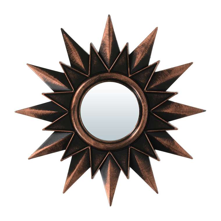 Комплект из трех настенных декоративных зеркал Лилль бронзового цвета
