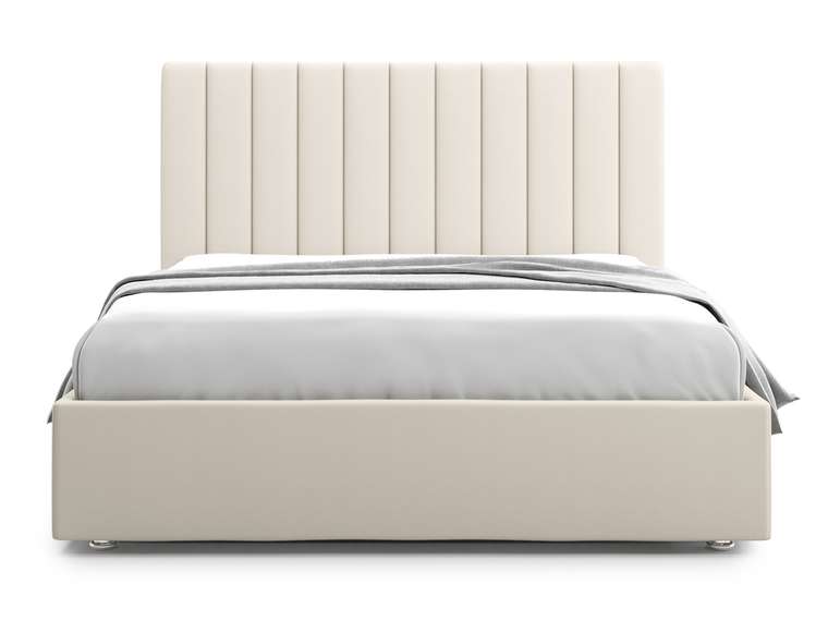 Кровать Premium Mellisa 140х200 светло-бежевого цвета с подъемным механизмом