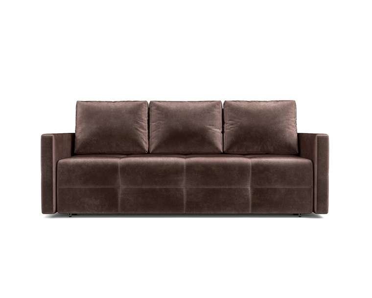 Прямой диван-кровать Марсель 2 серо-коричневого цвета
