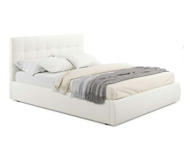 Кровать Selesta 160х200 с подъемным механизмом и матрасом светло-бежевого цвета