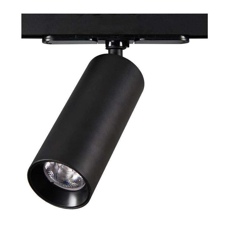 Светодиодный трековый светильник Тубус черного цвета