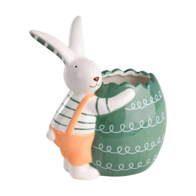 Фигурка заяц Sendayan бело-зеленого цвета