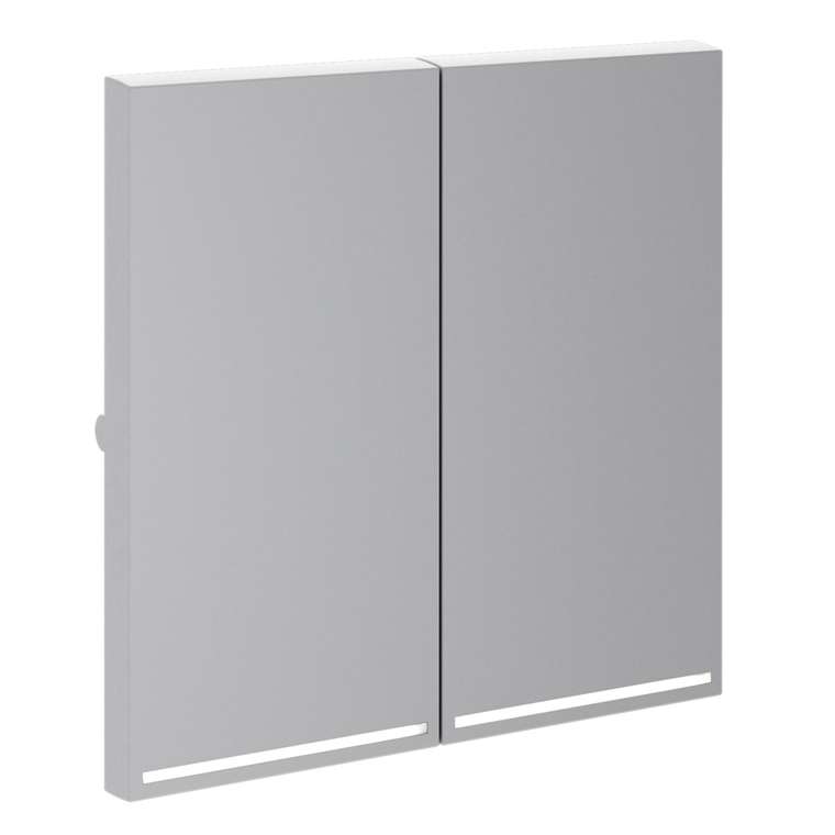 Клавиши для выключателя/переключателя двухклавишного с подсветкой, S70 (серый)