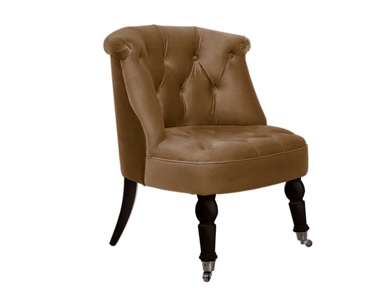 Кресло Visconte коричневого цвета на черных ножках