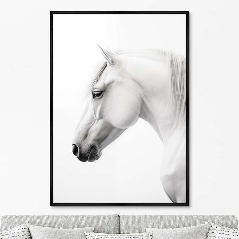 Репродукция картины на холсте Grace of the horses, No 2, 2024г.