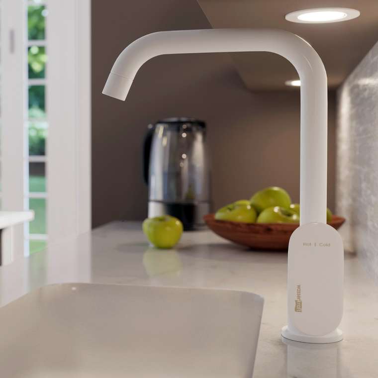 Смеситель для кухни WasserKRAFT Миндель 8507 белого цвета
