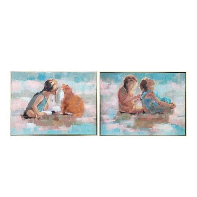 Полотно 80 x 3,5 x 60 cm дети Shabby Chic (2 штук)