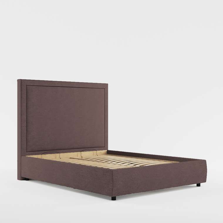 Кровать с подъемным механизмом Monica 200x200 коричневого цвета