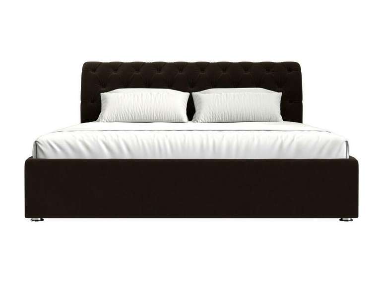 Кровать Сицилия 200х200 темно-коричневого цвета с подъемным механизмом 