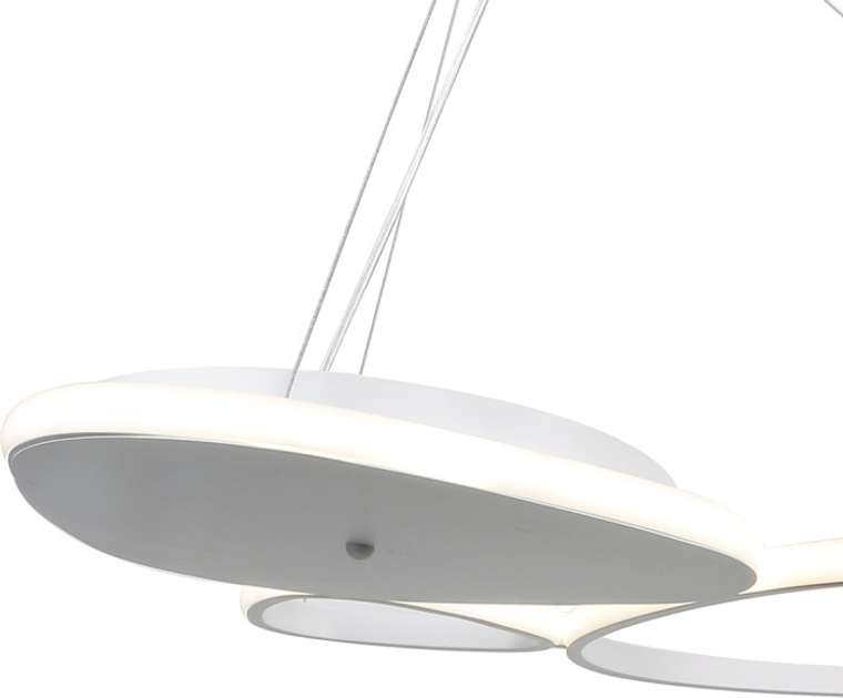 Подвесной светодиодный светильник с ПДУ Escada Index 10290/3LED 88Вт, металл/силикон, белый