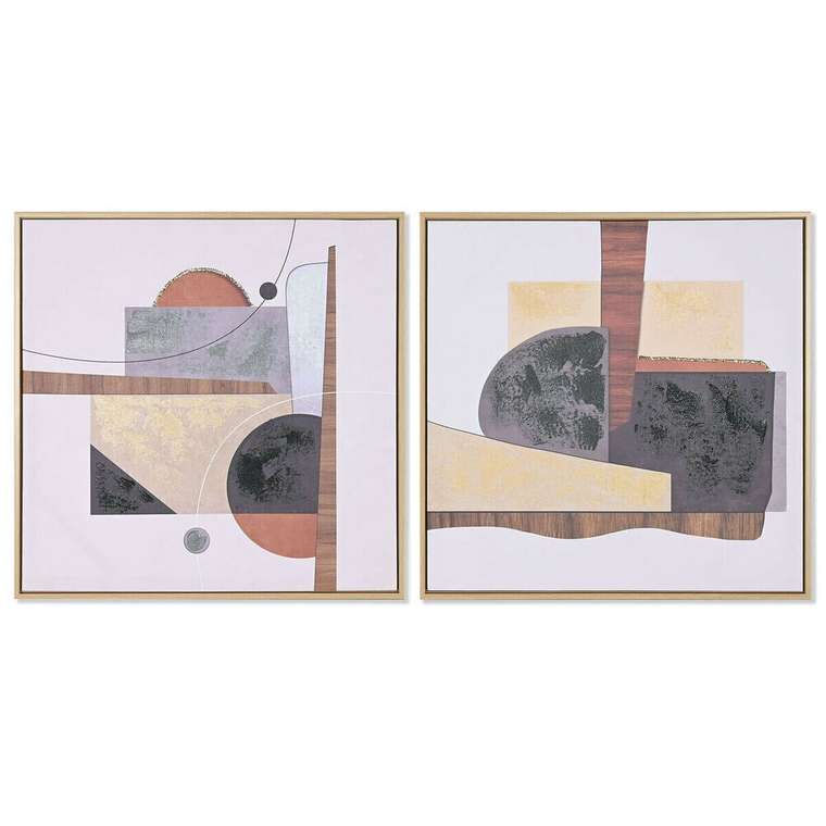 Картина полистирол Полотно Абстракция город 62,5 x 2,8 x 62,5 cm (2 штук)
