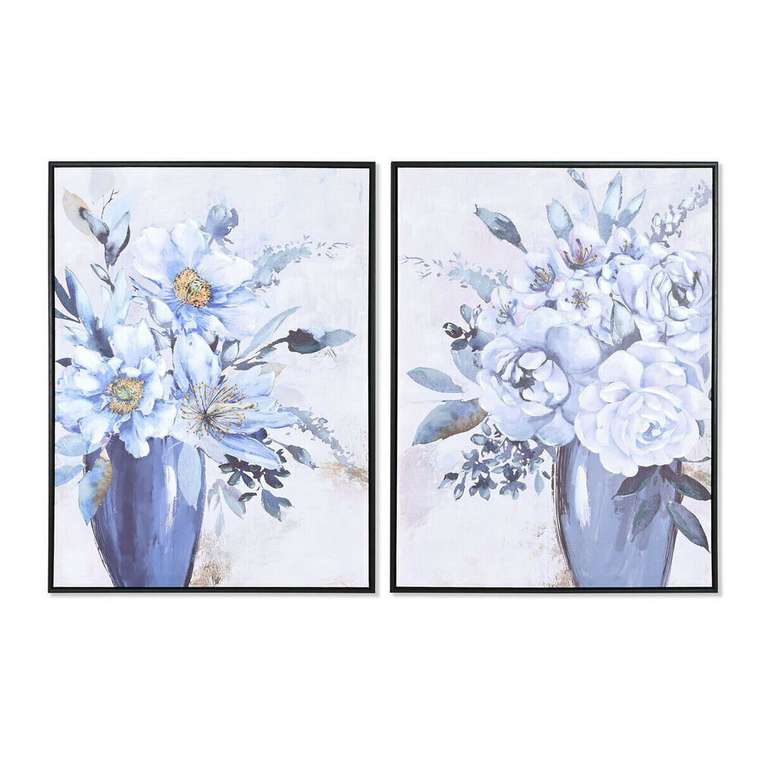 Картина 60 x 3,5 x 80 cm Ваза для цветов традиционный (2 штук)