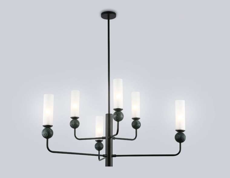 Люстра на штанге Ceramo Modern LH53274 (стекло, цвет белый)