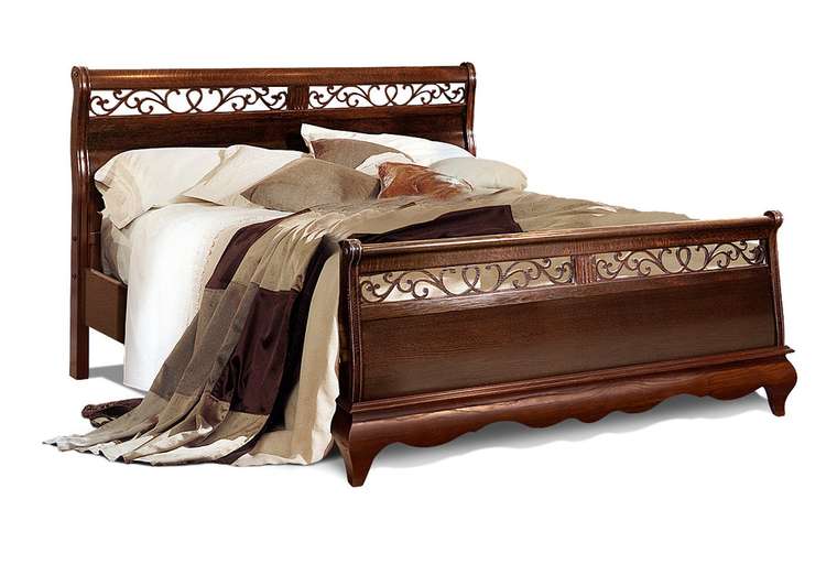Кровать Оскар 160х200 коричневого цвета