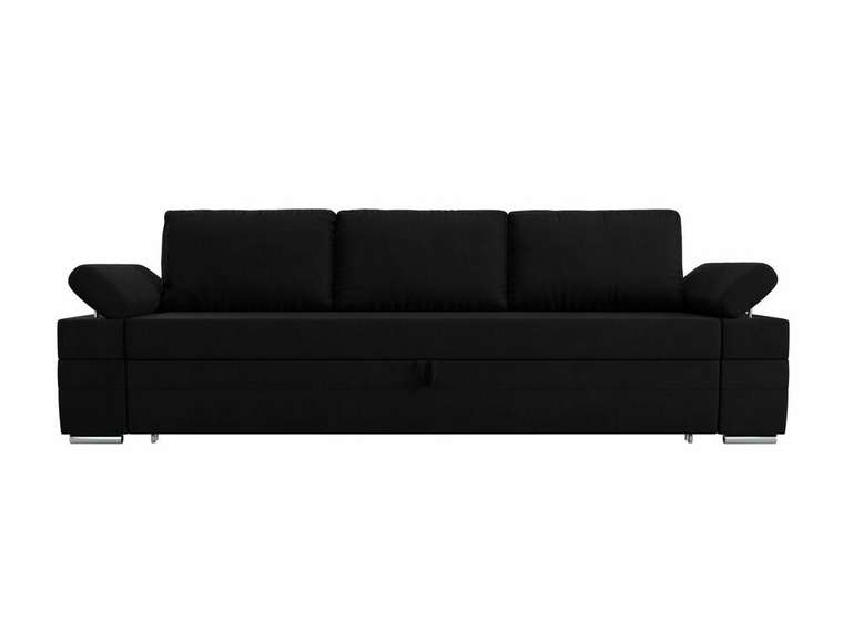 Прямой диван-кровать Канкун черного цвета
