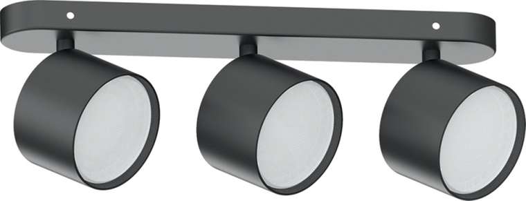тройные споты ML213 41479 (алюминий, цвет черный)