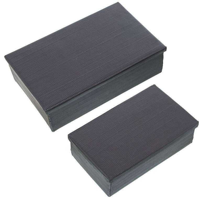 Набор шкатулок Чёрный Металл 28 x 18 x 8 cm 22 x 7 x 14 cm 2 Предметы
