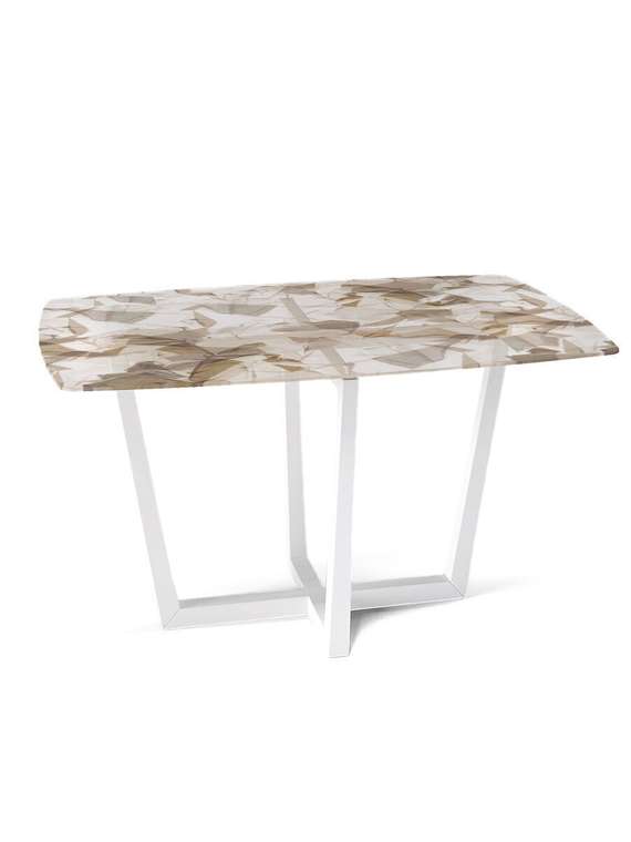 Обеденный стол X1400 бежевого цвета