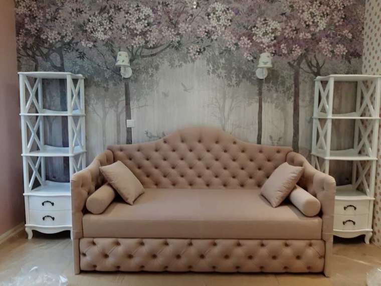 Диван-кровать Прованс коричневого цвета