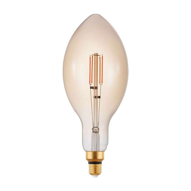 Диммируемая светодиодная лампа филаментная 220V E140 E27 4W 400Lm 2200К желтого цвета
