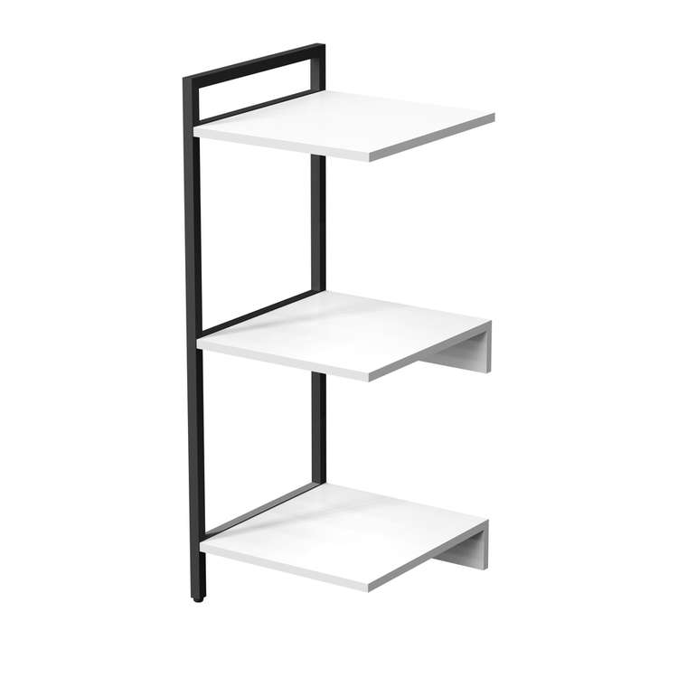 Стеллаж промежуточный 10СПС.3.400 средний 3 полки белого цвета